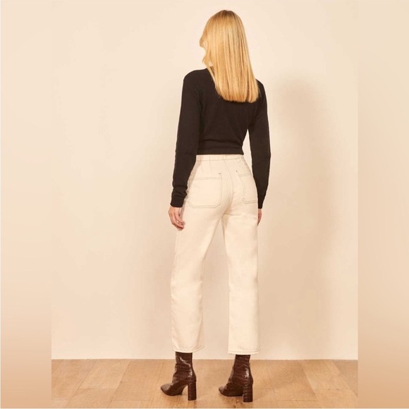 Reformation Jeans Women's Eloise Size 29 Ivory High Rise Wide Leg Jean READ - Picture 15 of 16